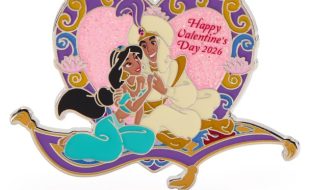 Aladdin and Jasmine Valentine’s Day 2026 Pin – Limited Release now available for purchase