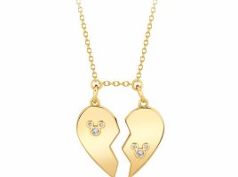 Mickey Split Heart Necklace by CRISLU – Buy Online Now