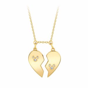 Mickey Split Heart Necklace by CRISLU