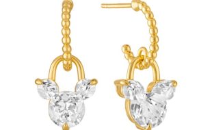 Mickey Mouse Icon Half Hoop Earrings by Rebecca Hook now available