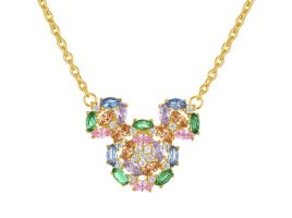 Mickey Mouse Multi-Color Icon Fixed Pendant Necklace by Rebecca Hook is available online for purchase