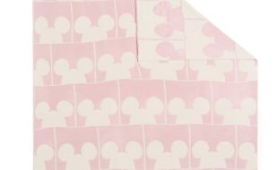 Mickey Mouse Icon Throw Blanket – Pink/White now out