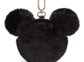 Mickey Mouse Icon Plush Coin Purse Bag Charm – Black is now out