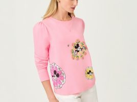 Mickey Mouse Puff Sleeve Sweatshirt by Lilly Pulitzer – Disney Parks – Buy Online Now