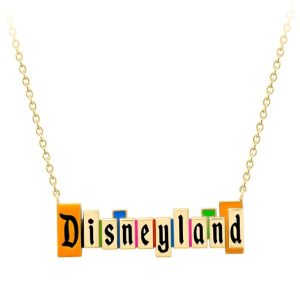 Disneyland Marquee Necklace by CRISLU - Gold