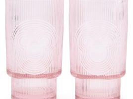 Mickey Mouse Icon Glass Tumbler Set – Pink now out