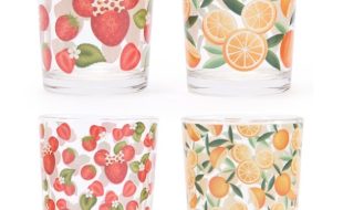 Mickey and Minnie Mouse Icon Strawberry and Oranges Glassware Set now available for purchase