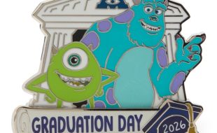 Sulley and Mike Wazowski Graduation Day 2026 Pin – Monsters University – Limited Release – Purchase Online Now