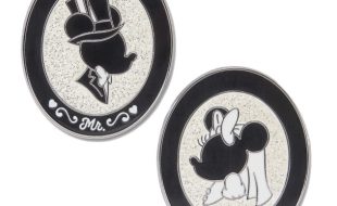 Mickey and Minnie Mouse Shadow Silhouettes ”Mr. and Mrs.” Pin Set released today