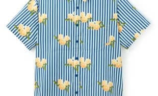 Mickey Mouse Icon Oranges Button-Down Shirt for Men can now be purchased online