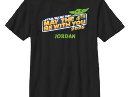 Grogu – Star Wars Day: May the 4th Be With You 2026 Logo T-Shirt for Kids – Customized | Disney Store – Buy It Today!