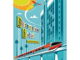 Disneyland ”Enjoy Your Stay! The 70th Anniversary of the Disneyland Hotel” Gallery Wrapped Canvas by Eric Tan – Limited Edition now out for purchase