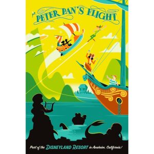 Peter Pan's Flight ''Never Land Awaits'' Gallery Wrapped Canvas by Eric Tan - Limited Edition