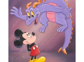 Mickey Mouse and Figment “Hey Mickey” Gallery Wrapped Canvas by Michelle St.Laurent – Limited Edition now available