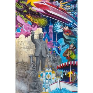 Disneyland ''Disneyland is Your Land'' Gallery Wrapped Canvas by Tim Rogerson - Limited Edition
