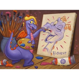 Figment ''Figment Paints Figment'' Gallery Wrapped Canvas by Tim Rogerson - Limited Edition