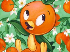 Orange Bird ”Ornate Orange Bird” Gallery Wrapped Canvas by Tim Rogerson – Limited Edition now available online
