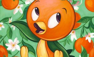 Orange Bird ”Ornate Orange Bird” Gallery Wrapped Canvas by Tim Rogerson – Limited Edition now available online