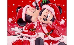 Mickey and Minnie Mouse ”Under the Mistletoe” Gallery Wrapped Canvas by Tim Rogerson – Limited Edition is now out for purchase