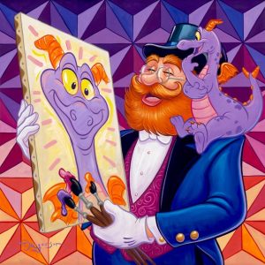 Figment ''Dreamfinder Paints Figment'' Gallery Wrapped Canvas by Tim Rogerson - Signed Limited Edition