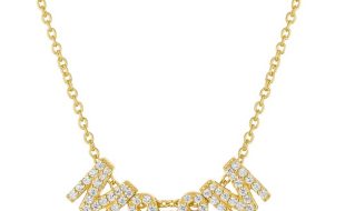 Mickey Mouse Icon ”Mom” Neckace by Rebecca Hook – Gold – Purchase Online Now