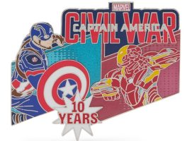 Captain America Civil War 10th Anniversary Pin – Limited Release now available online