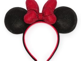 Minnie Mouse Sequined Ear Headband – Black and Red – Buy Online Now