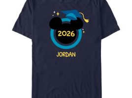 Mickey Mouse Icon Class of 2026 Graduation Cap T-Shirt for Adults – Blue – Customized | Disney Store is available online