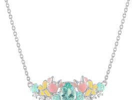 Minnie Mouse Icon Floral Necklace by Rebecca Hook is available online for purchase