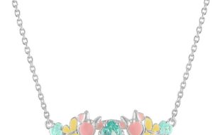 Minnie Mouse Icon Floral Necklace by Rebecca Hook is available online for purchase