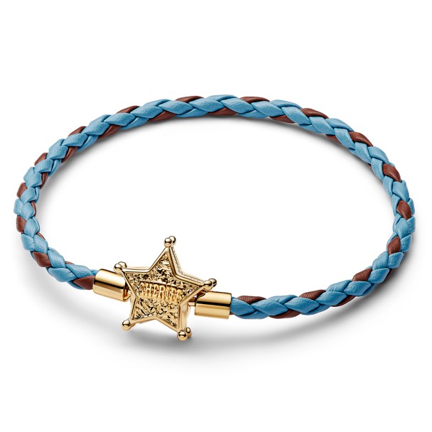 Woody ''Sheriff'' Badge Leather Bracelet by Pandora - Toy Story