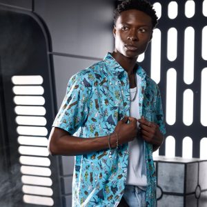 Star Wars Character Toss Button Down Shirt for Men by RSVLTS