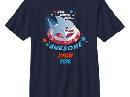 Jeff the Land Shark ”Red, White and Awesome” Americana T-Shirt – Customized | Disney Store can now be purchased online