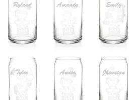 Mickey Mouse Thru the Ears Can-Style Glass Set by Arribas – Buy Online Now