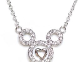 Mickey Mouse Icon Heart Necklace by Arribas can now be purchased online