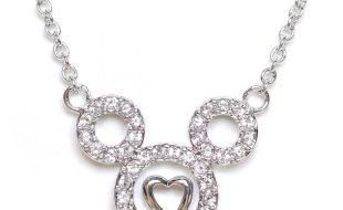 Mickey Mouse Icon Heart Necklace by Arribas can now be purchased online