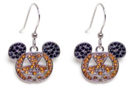 Mickey Mouse Icon Halloween Pumpkin Earrings by Arribas has hit the shelves