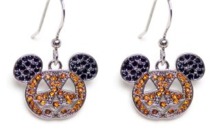 Mickey Mouse Icon Halloween Pumpkin Earrings by Arribas has hit the shelves