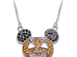 Mickey Mouse Icon Halloween Pumpkin Necklace by Arribas is now out