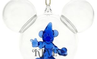 Sorcerer Mickey Mouse Icon Glass Ball Ornament by Arribas – Fantasia – Personalized – Buy Now