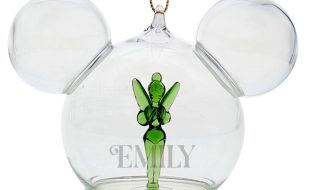 Tinker Bell Mickey Icon Glass Ball Ornament by Arribas – Peter Pan – Personalized now available online