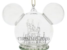 Fantasyland Castle Mickey Icon Glass Ball Ornament by Arribas – Personalized is available online for purchase