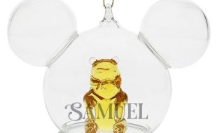 Winnie the Pooh Mickey Icon Glass Ball Ornament by Arribas – Personalized is now available