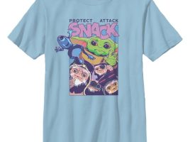 Grogu ”Protect Attack Snack” T-Shirt for Kids – Star Wars The Mandalorian and Grogu can now be purchased online