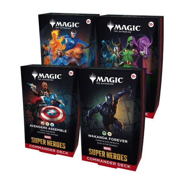 Marvel Super Heroes Magic The Gathering Collectible Card Game - Commander Deck Bundle