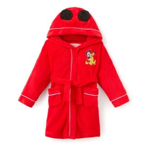Mickey Mouse and Pluto Hooded Robe for Kids