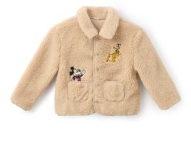 Mickey Mouse and Pluto Faux Shearling Jacket for Kids