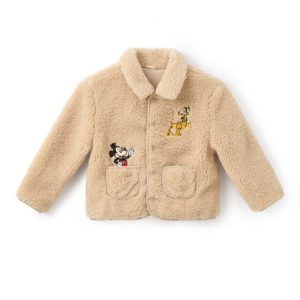 Mickey Mouse and Pluto Faux Shearling Jacket for Kids