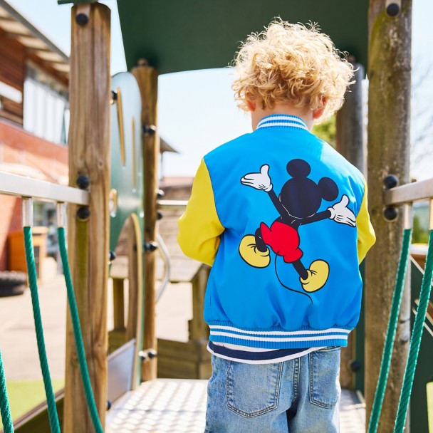 Mickey Mouse Back to Front Varsity Jacket for Kids - Personalized