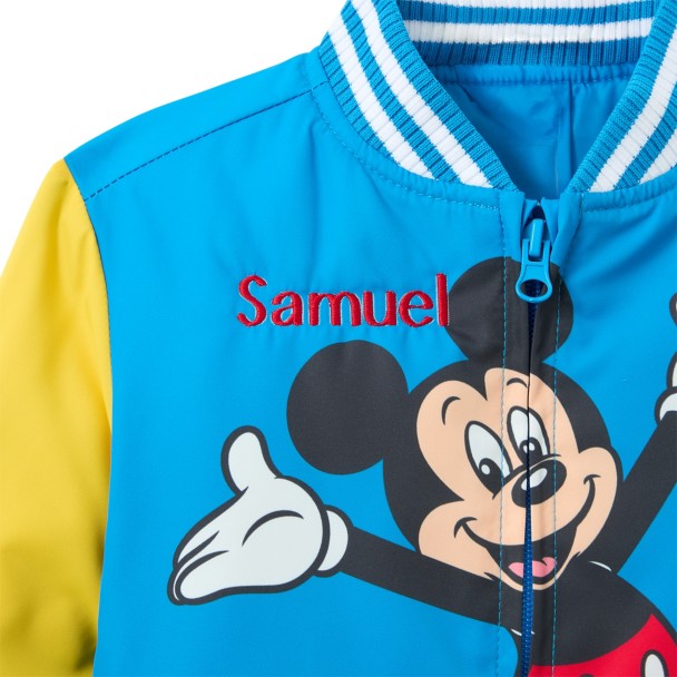 Mickey Mouse Back to Front Varsity Jacket for Kids - Personalized